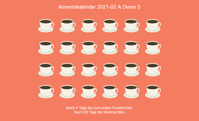 Online-Adventskalender Vorlage
