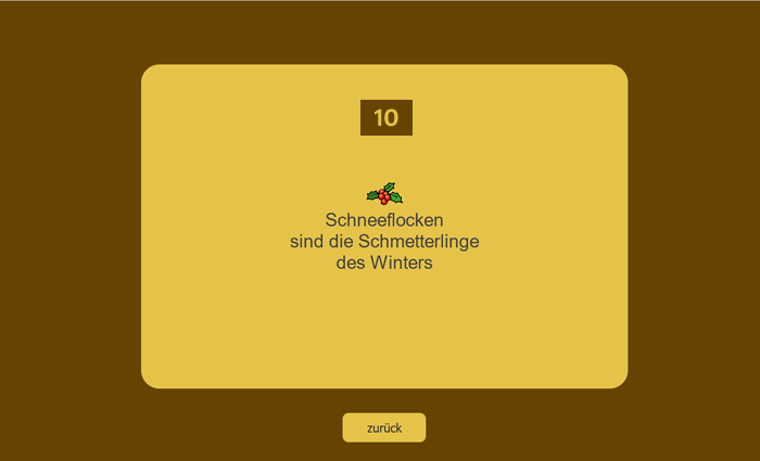 Online-Adventskalender Vorlage