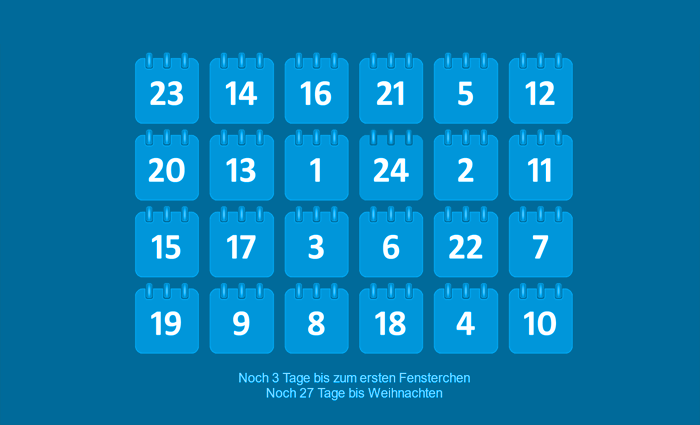 Online-Adventskalender Vorlage